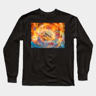 Psychedelic Brain in Vivid Colors Long Sleeve T-Shirt